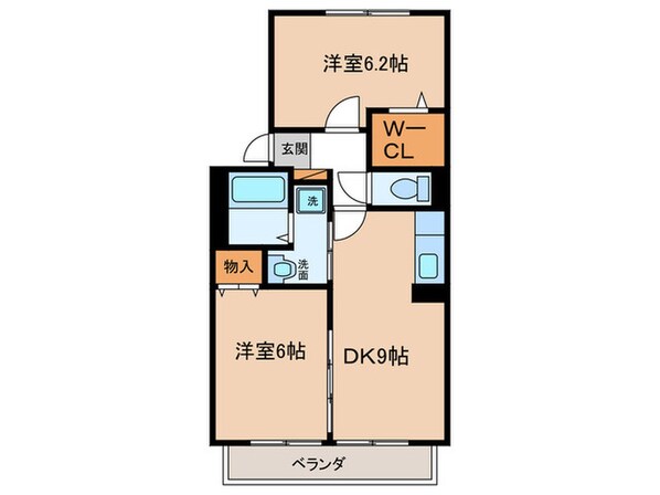 ビュ－ラ－アヤＢ棟の物件間取画像